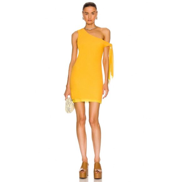Simon Miller Chi Chi Dress Mesh Sunset Orange Yellow Size Large NEW NWT - Picture 1 of 9